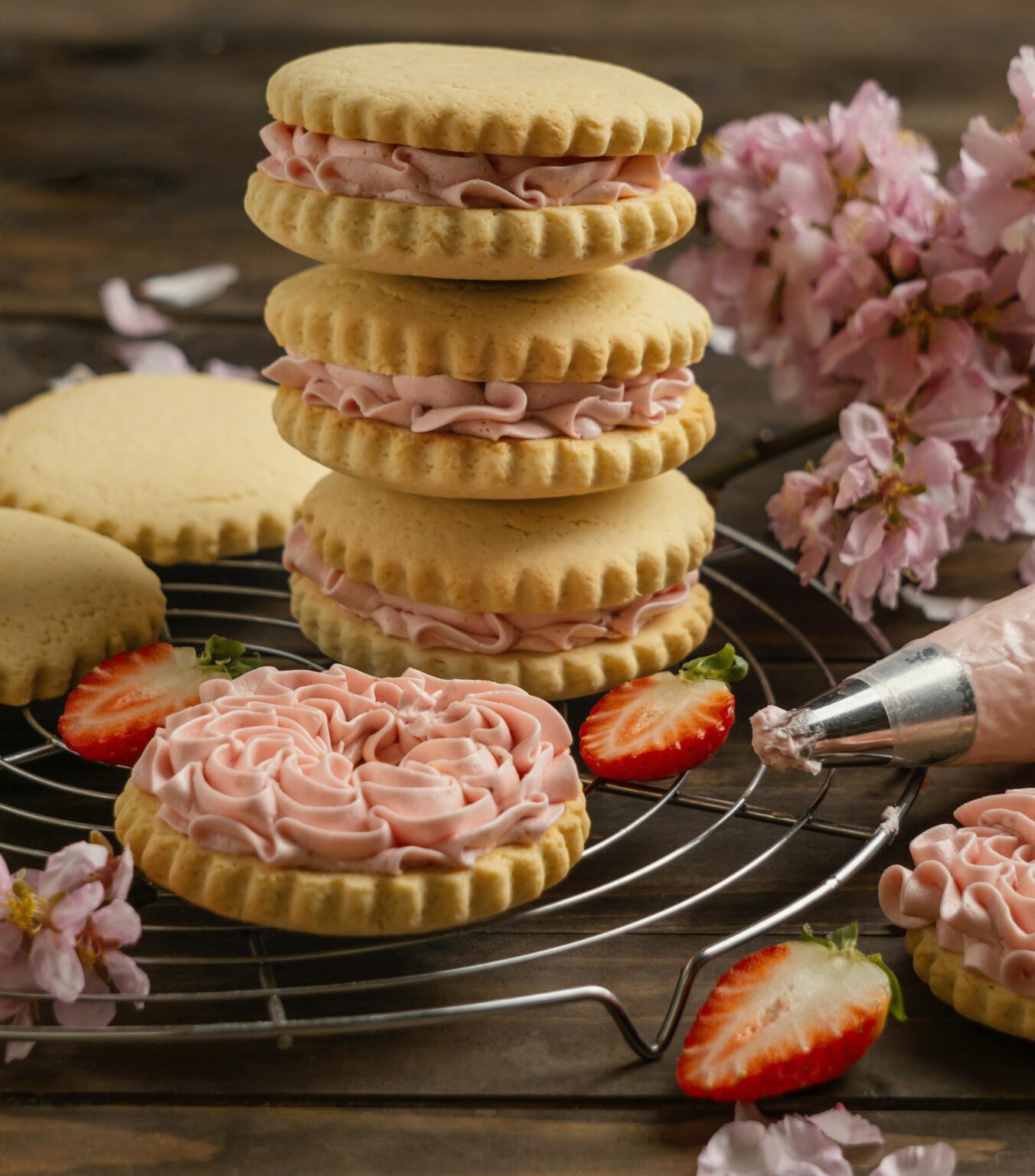torre de Galletas con crema